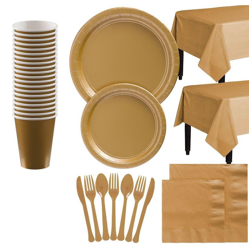 Gold Tableware Kit for 20 Guests