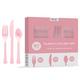 Pink Tableware Kit for 20 Guests