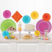 Paper Fan & Honeycomb Decorations, 9pc