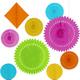 Multicolor Paper Fan & Honeycomb Decorations, 9pc