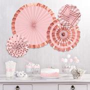 Paper Fan Decorations, 4ct