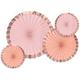 Rose Gold Paper Fan Decorations, 4ct