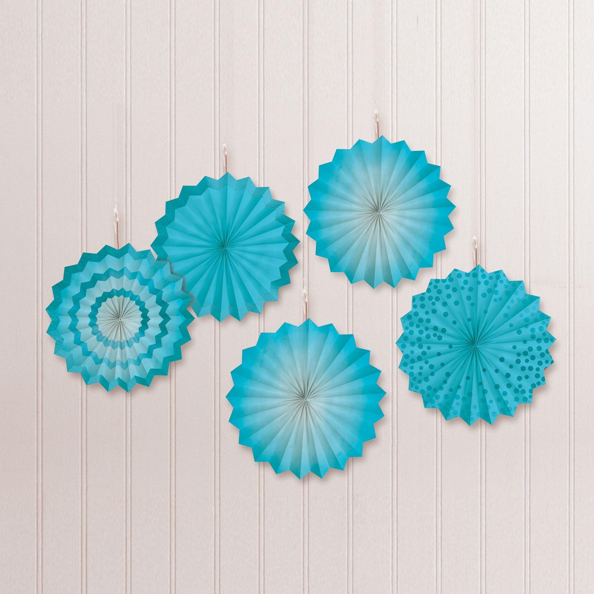 Mini Paper Fan Decorations, 6in, 5ct