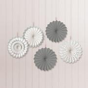 Mini Paper Fan Decorations, 6in, 5ct