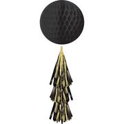 Honeycomb Ball Decoration with Iridescent Tail, 11 1/2in x 27 1/2in