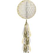 Honeycomb Ball Decoration with Tail, 11 1/2in x 27 1/2in