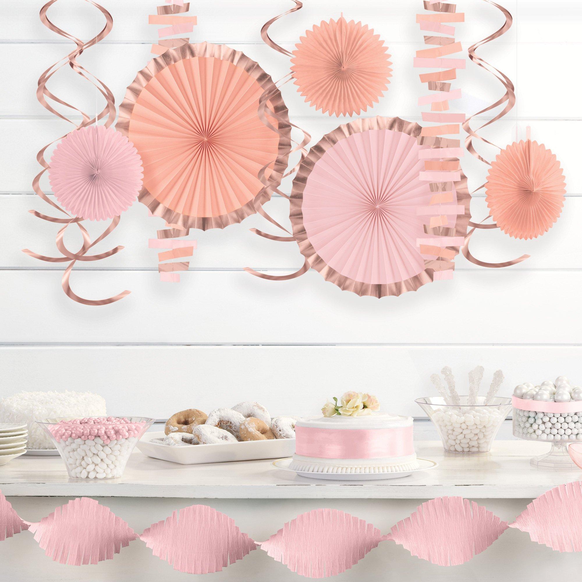 Amscan Rose Gold Decorating Kit, 14pc | Party Supplies | Party