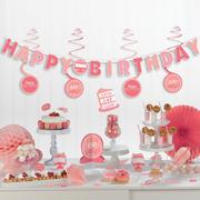 Shades of Pink Birthday Decorating Kit 37pc