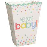 Pastel Star Welcome Baby Shower Popcorn Boxes, 20ct