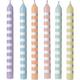 Pastel Striped Birthday Candles 12ct
