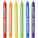Rainbow Happy Birthday Candles 12ct