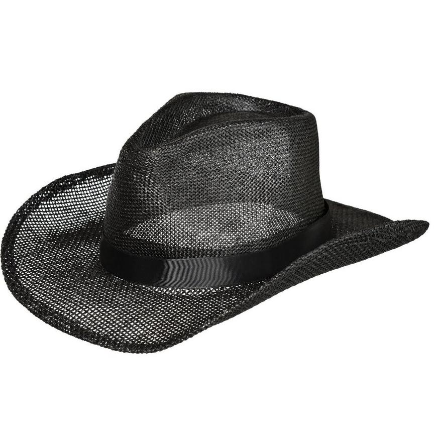 Black Burlap Cowboy Hat