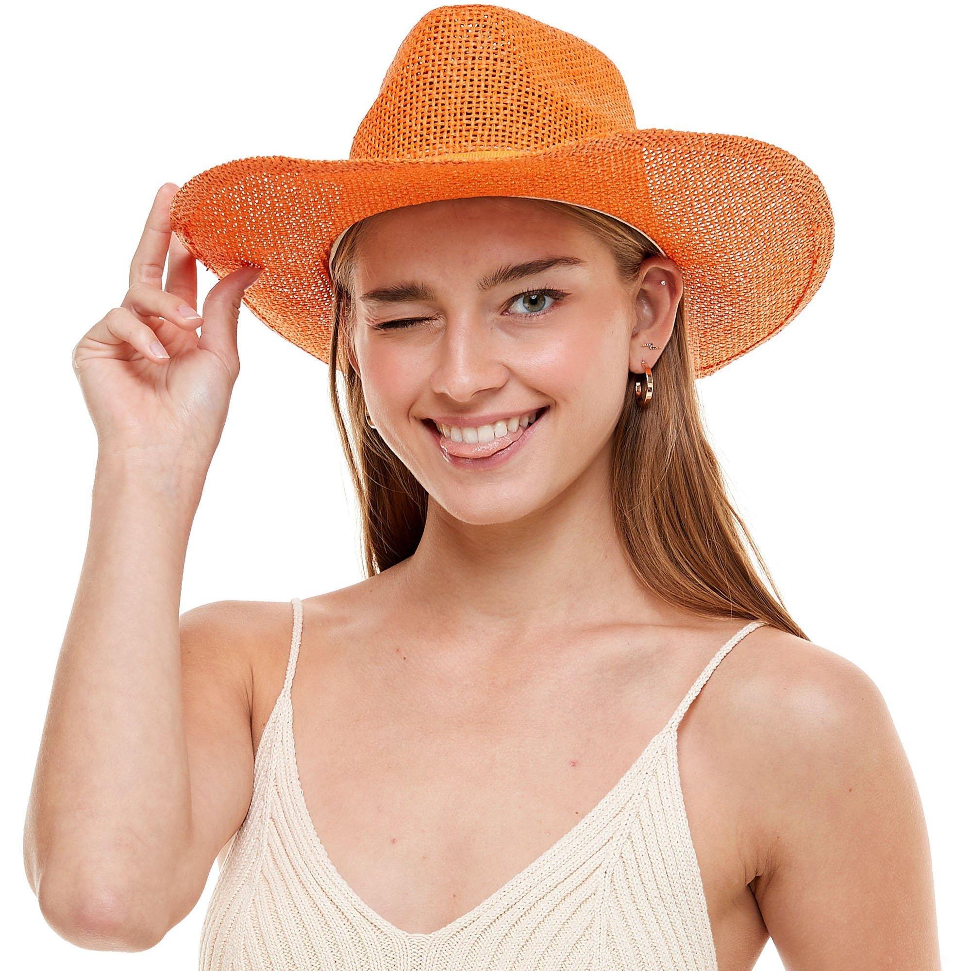 Orange Burlap Cowboy Hat
