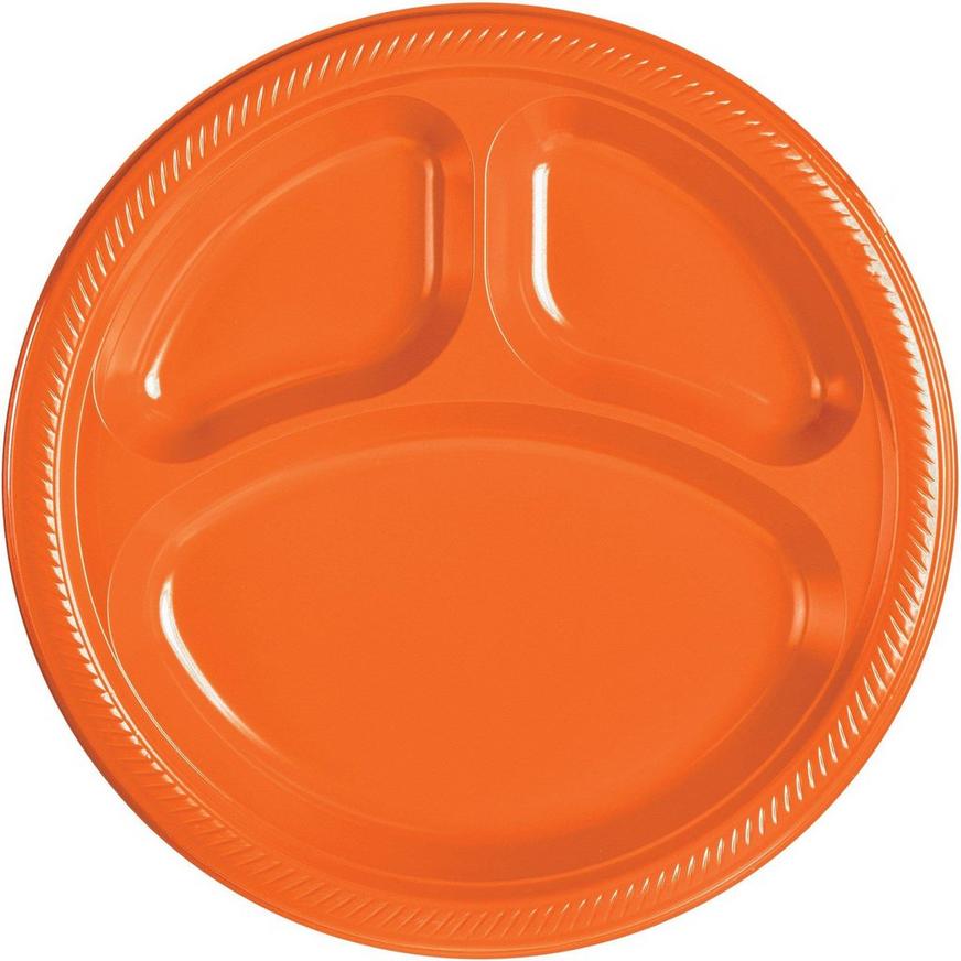 Orange Plastic Tailgate Party Kit for 20 Guests