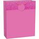 Large Glitter & Matte Bright Pink Gift Bag, 10.5in x 13in 