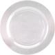 Silver Glitter & White Premium Plastic Dinner Plates, 10.25in, 10ct