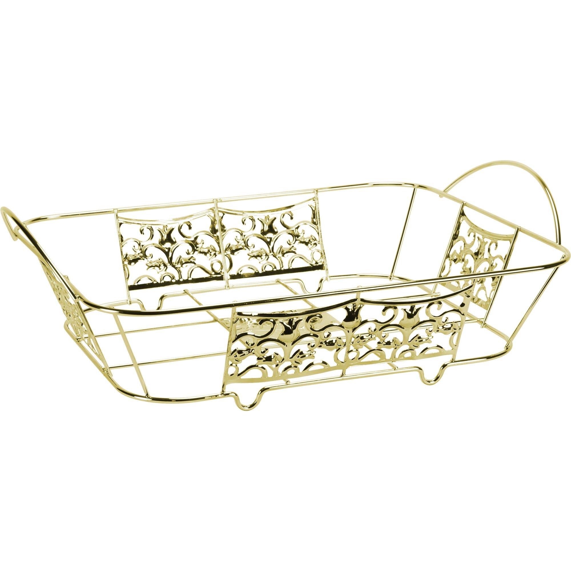 Gold Decorative HalfSize Aluminum Pan Holder, 12.75in x 10 .5in