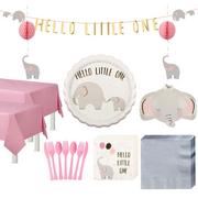 Pink Little Peanut Baby Shower Tableware Kit for 32 Guests