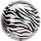 Zebra Print Balloon, 15in x 16in - Animalz Orbz