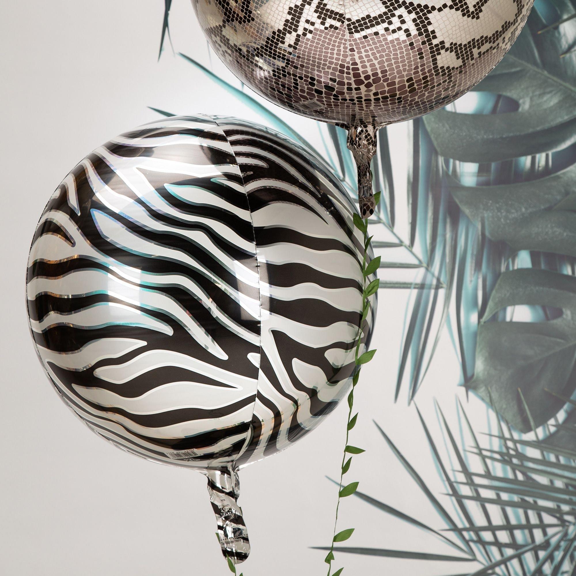 Zebra Print Latex Balloons