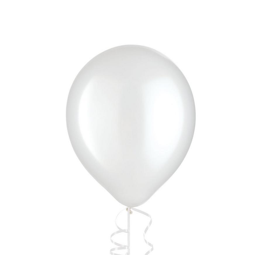 White Pearl Latex Balloon, 12in