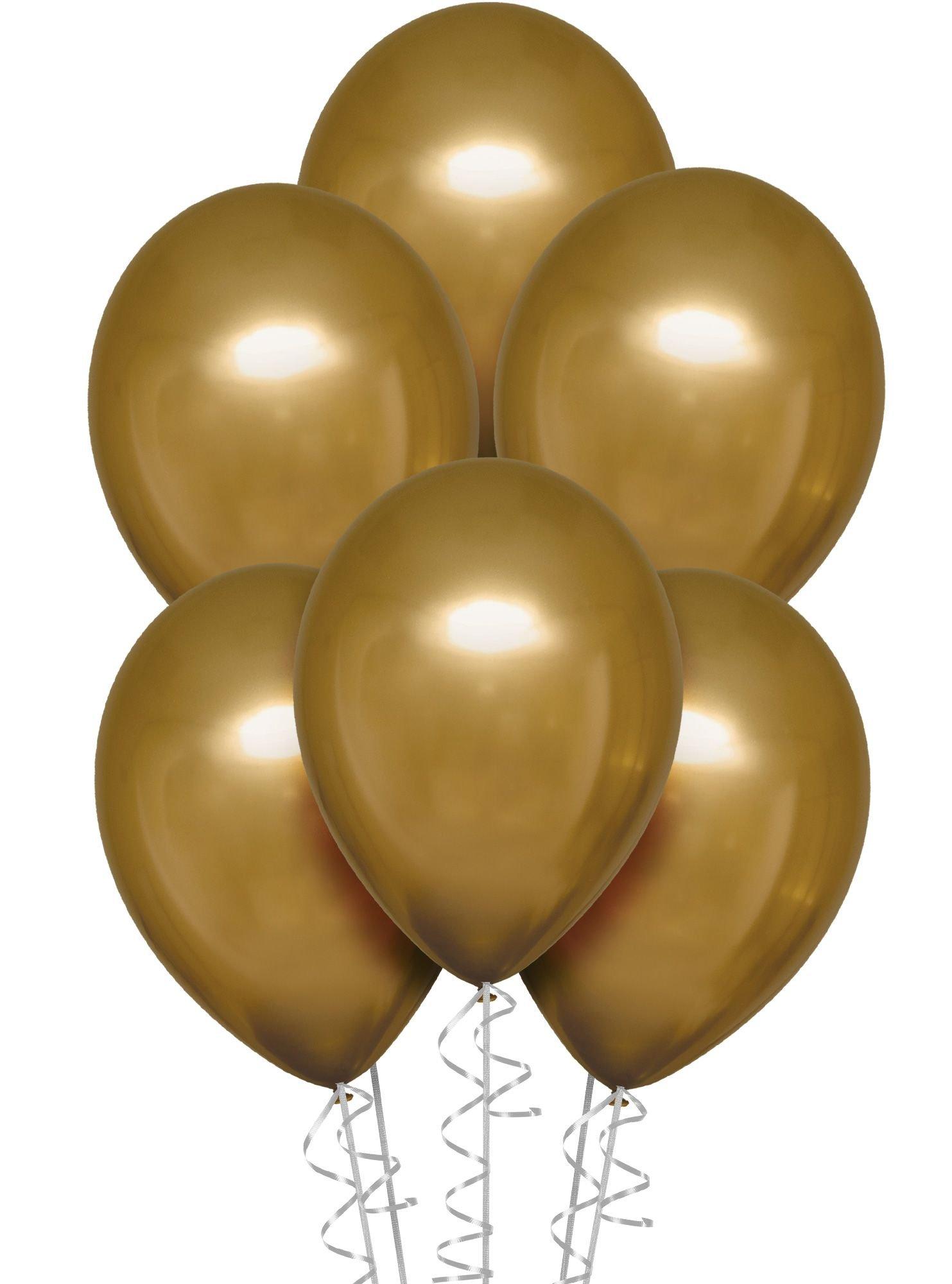 100 CT Metallic Chrome Gold Latex Balloons/ Metallic Gold Balloon