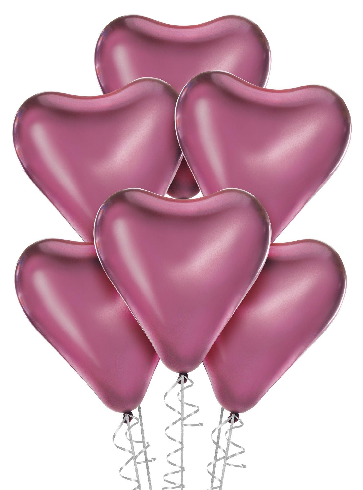 6ct, 12in, Metallic Chrome Satin Luxe Latex Balloons