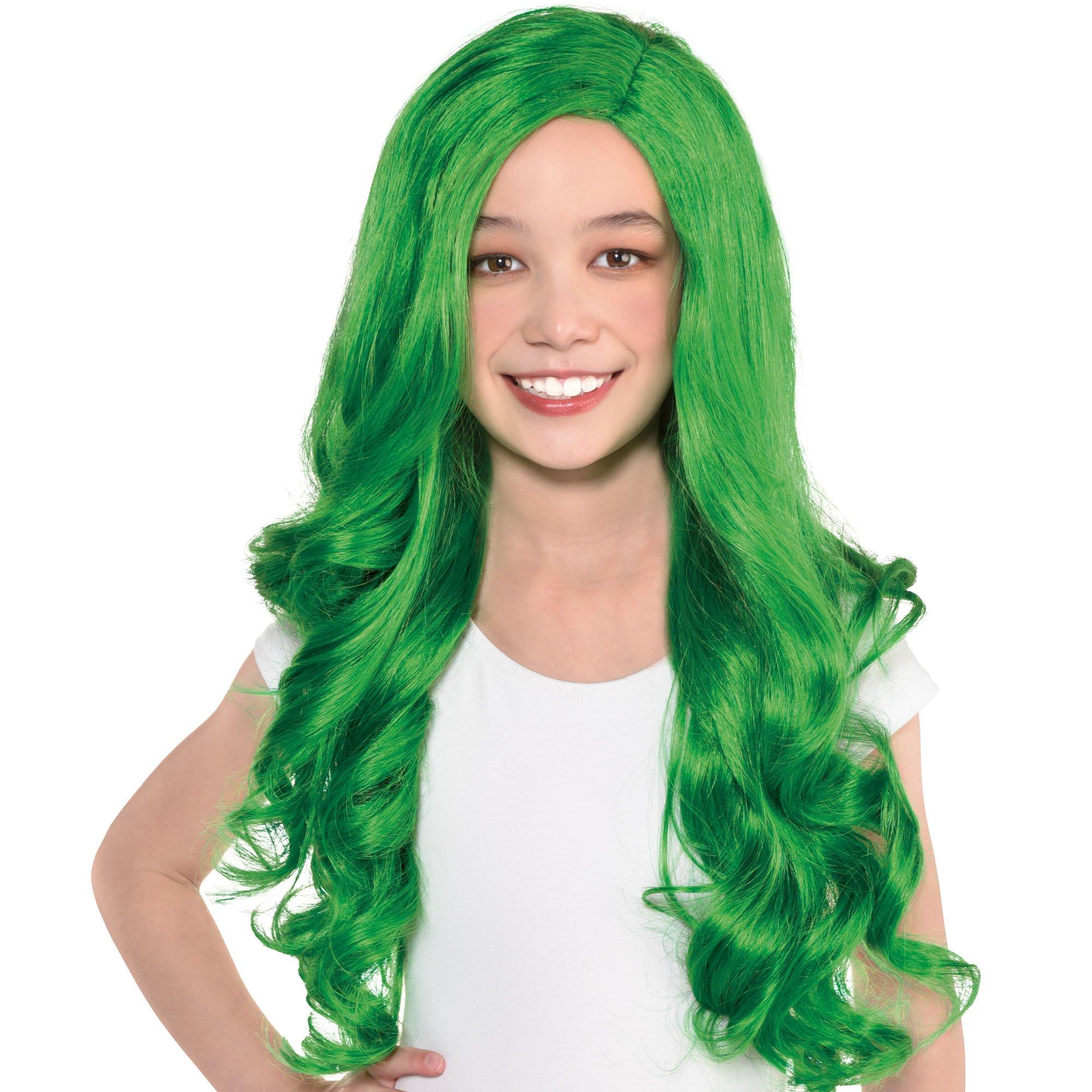 Green Long Glam Wig Party City