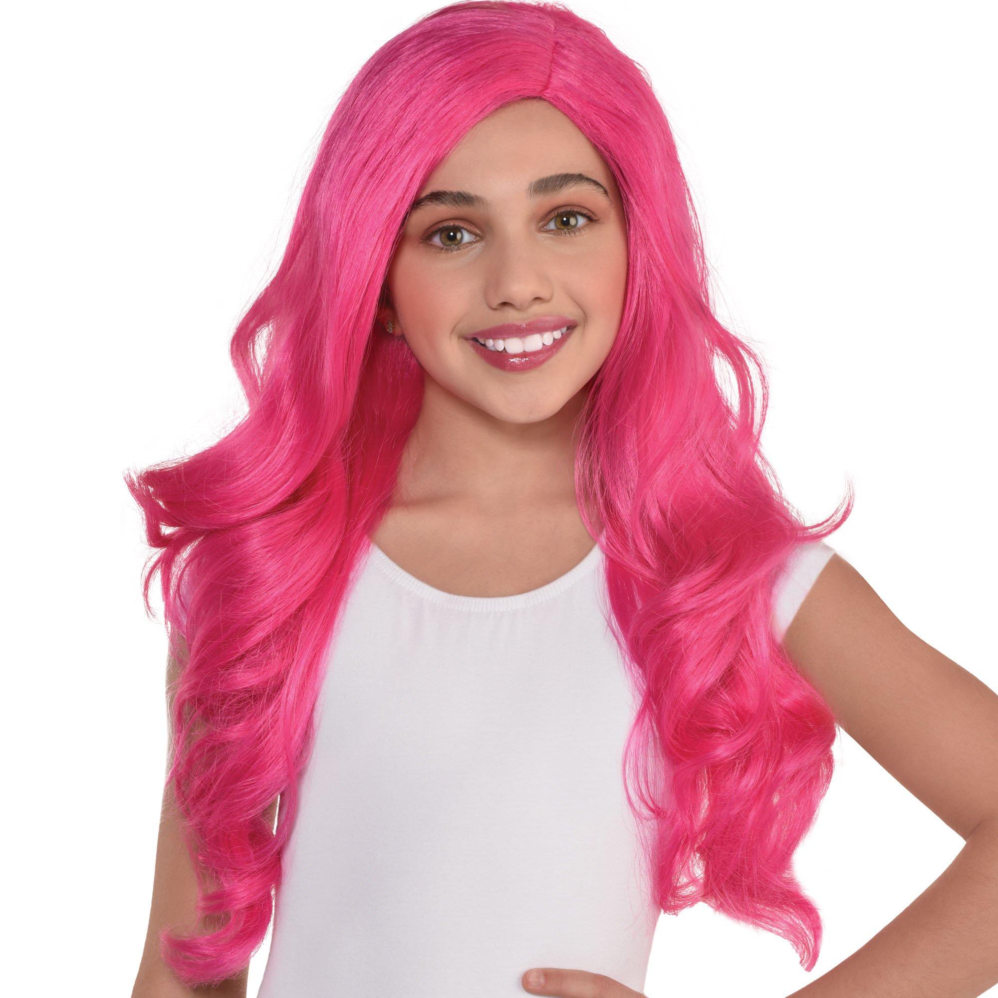 Pink wig on clearance sale