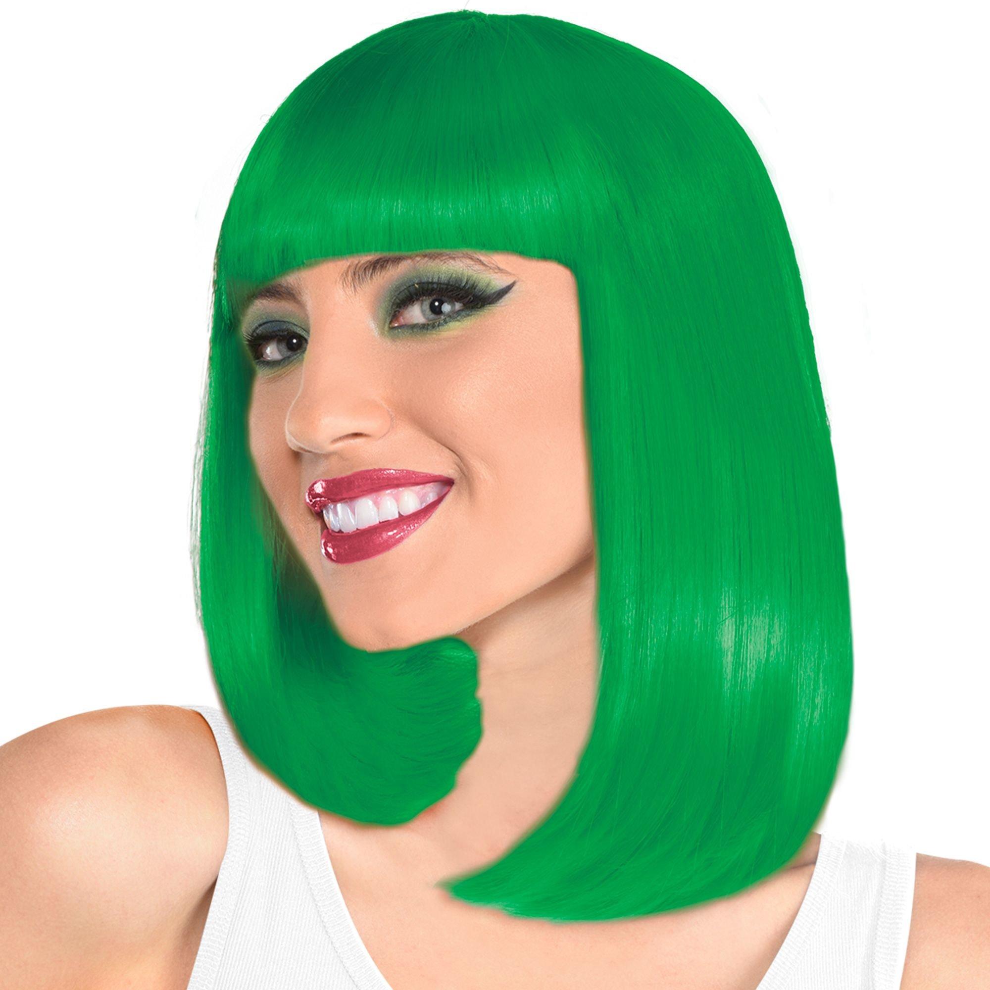 Green Long Bob Wig