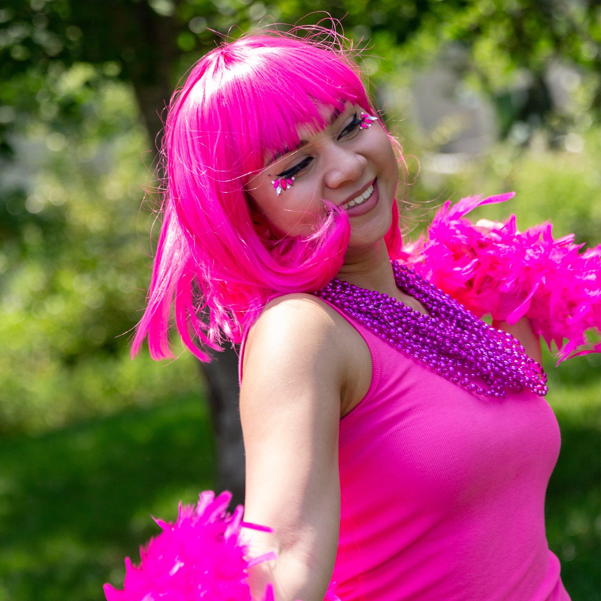 Pink Long Bob Wig