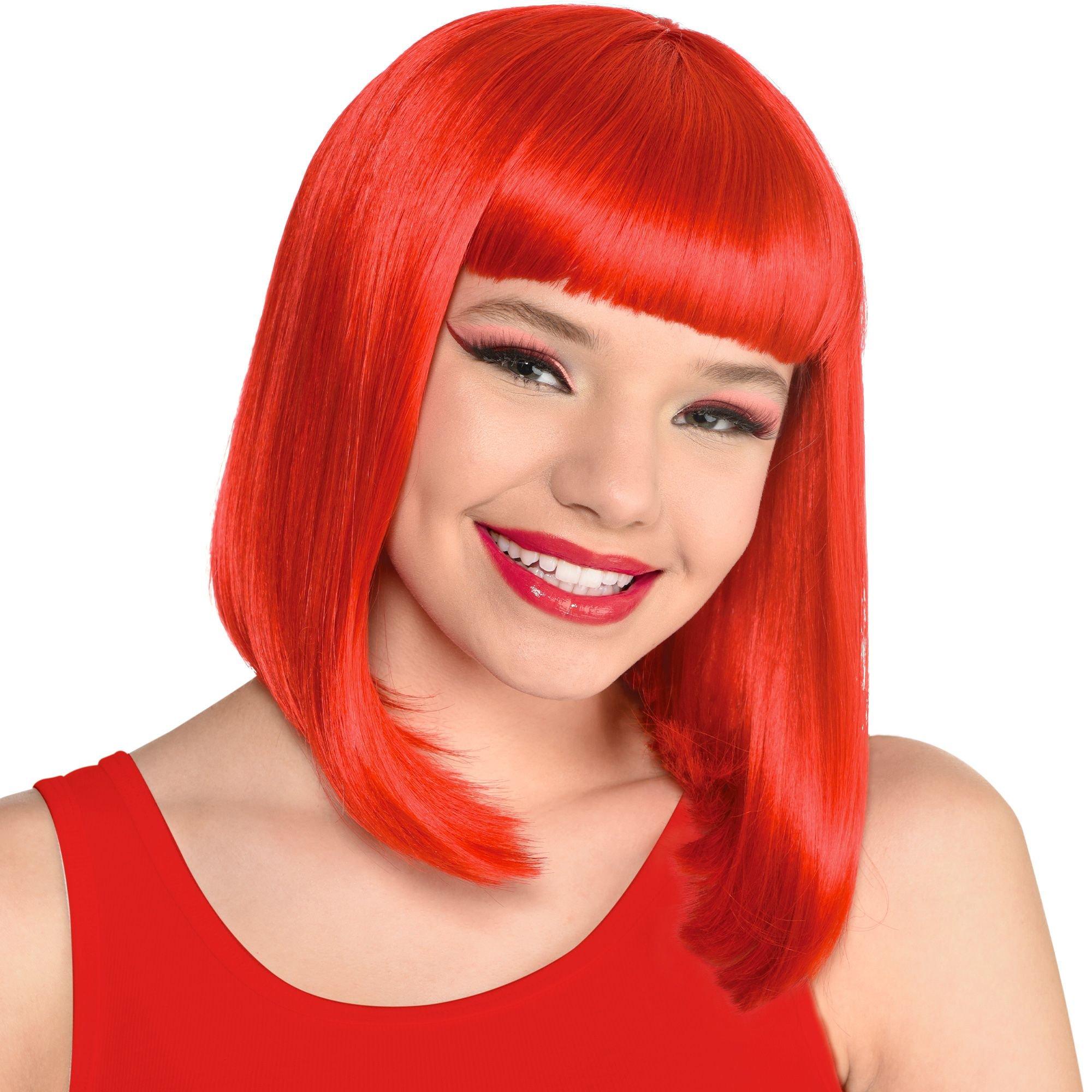 Red Long Bob Wig Party City