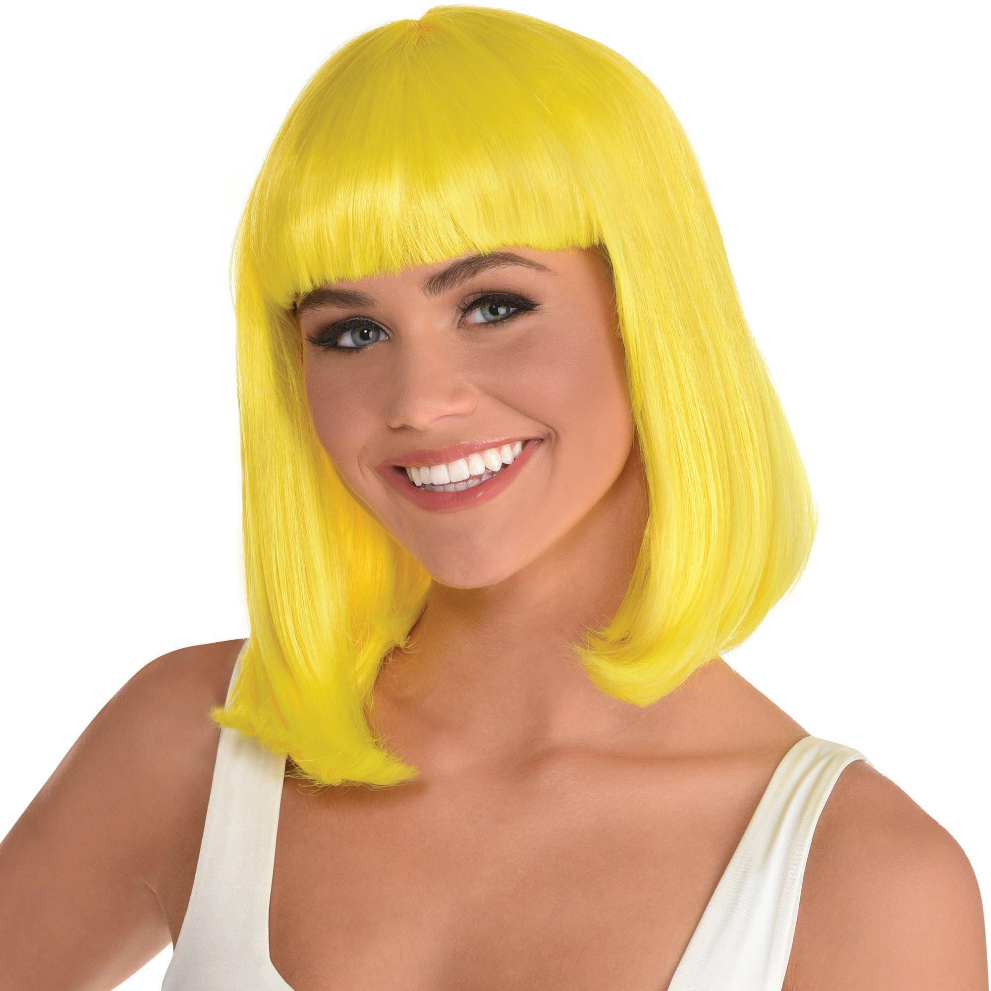 Yellow Long Bob Wig | Party City