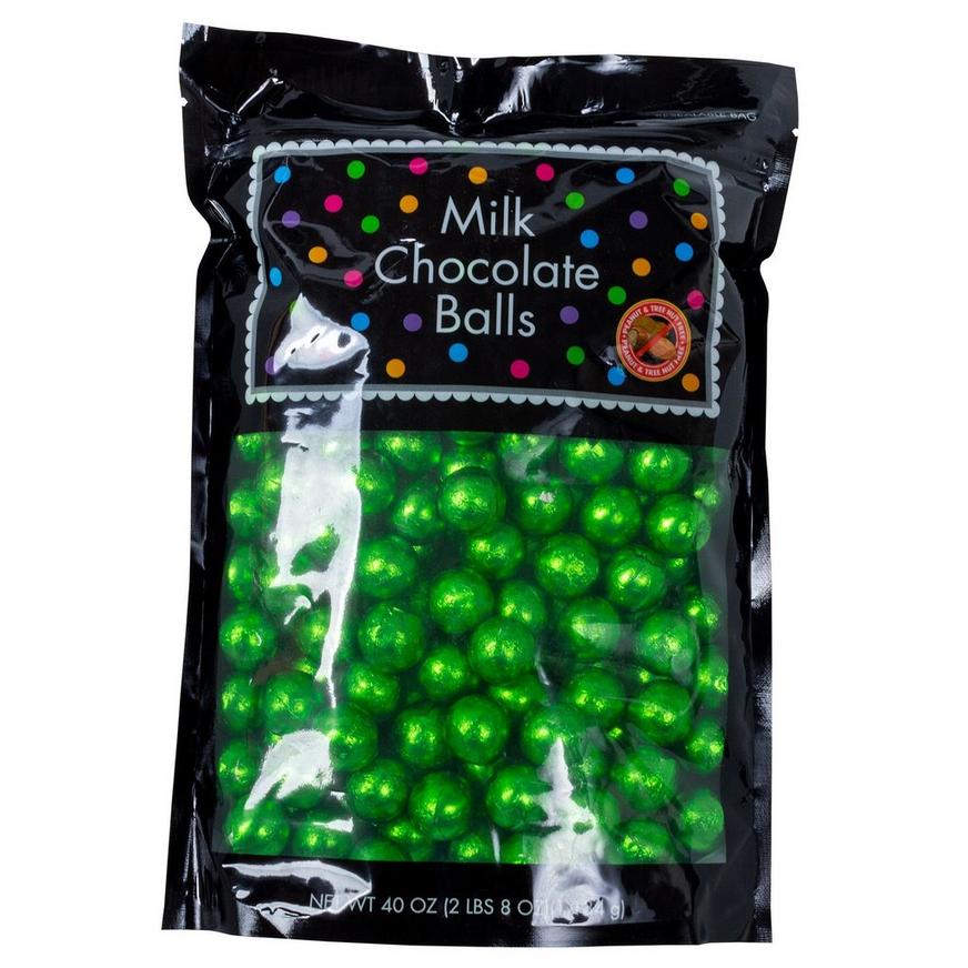 Kiwi Green Milk Chocolate Balls, 40oz