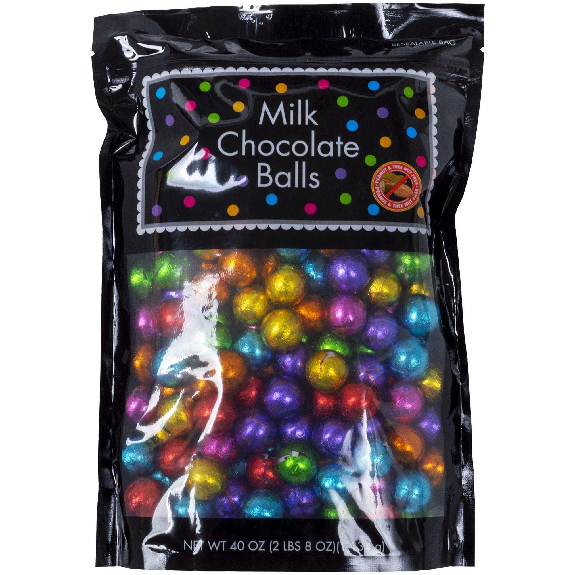 Rainbow Milk Chocolate Balls, 40oz Party City