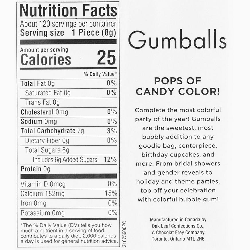 Black Gumballs, 35oz - Fruit Flavor