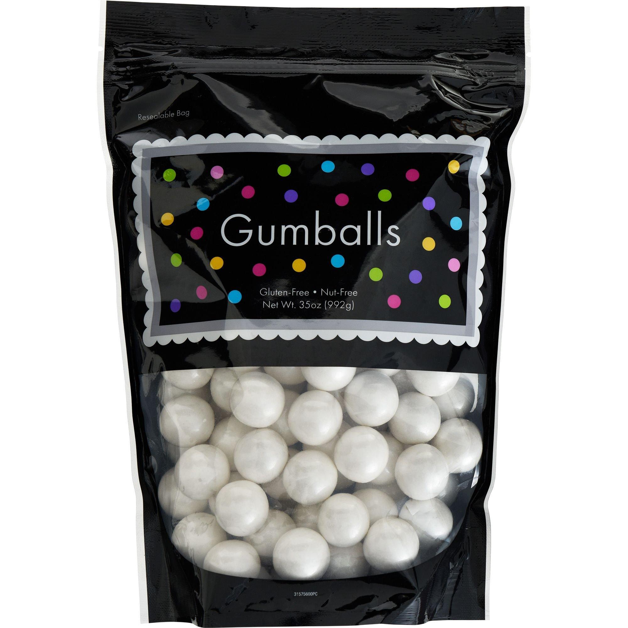 Gumballs - White - Economy Candy