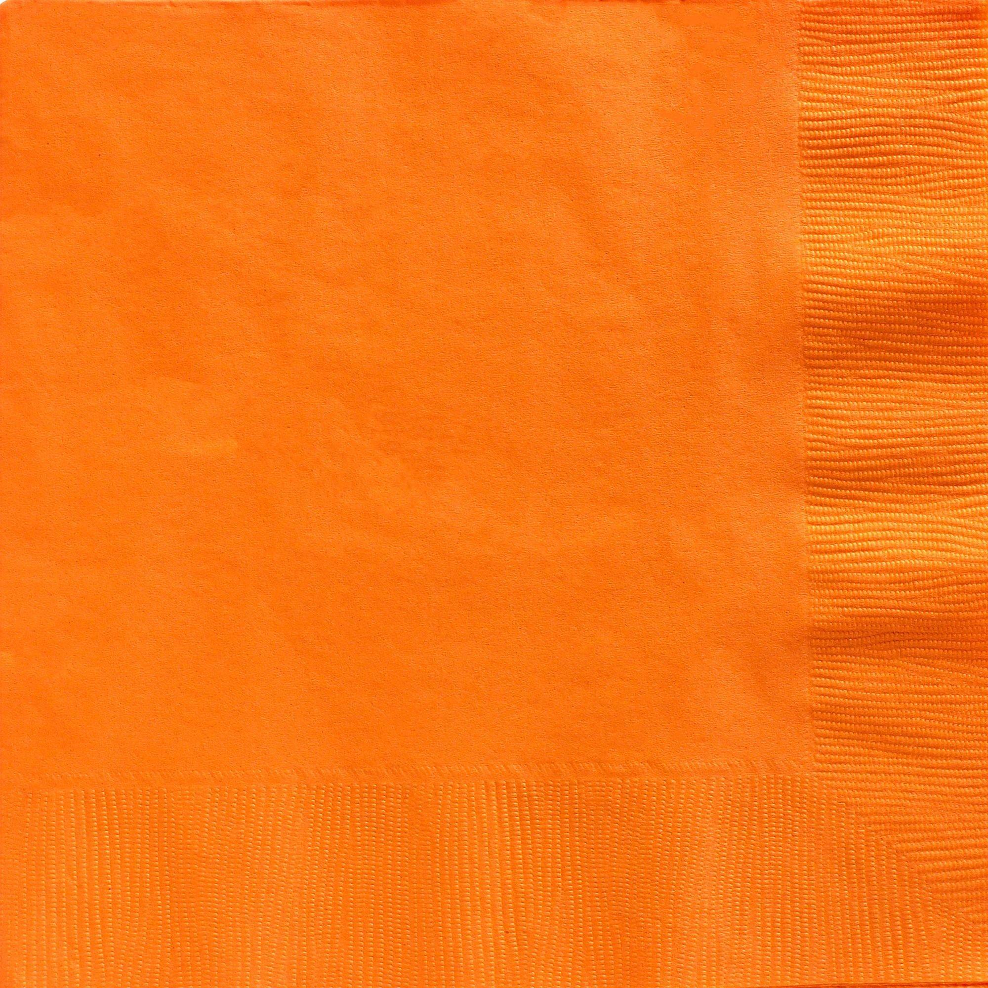 Orange Beverage Napkins (125 Pack)