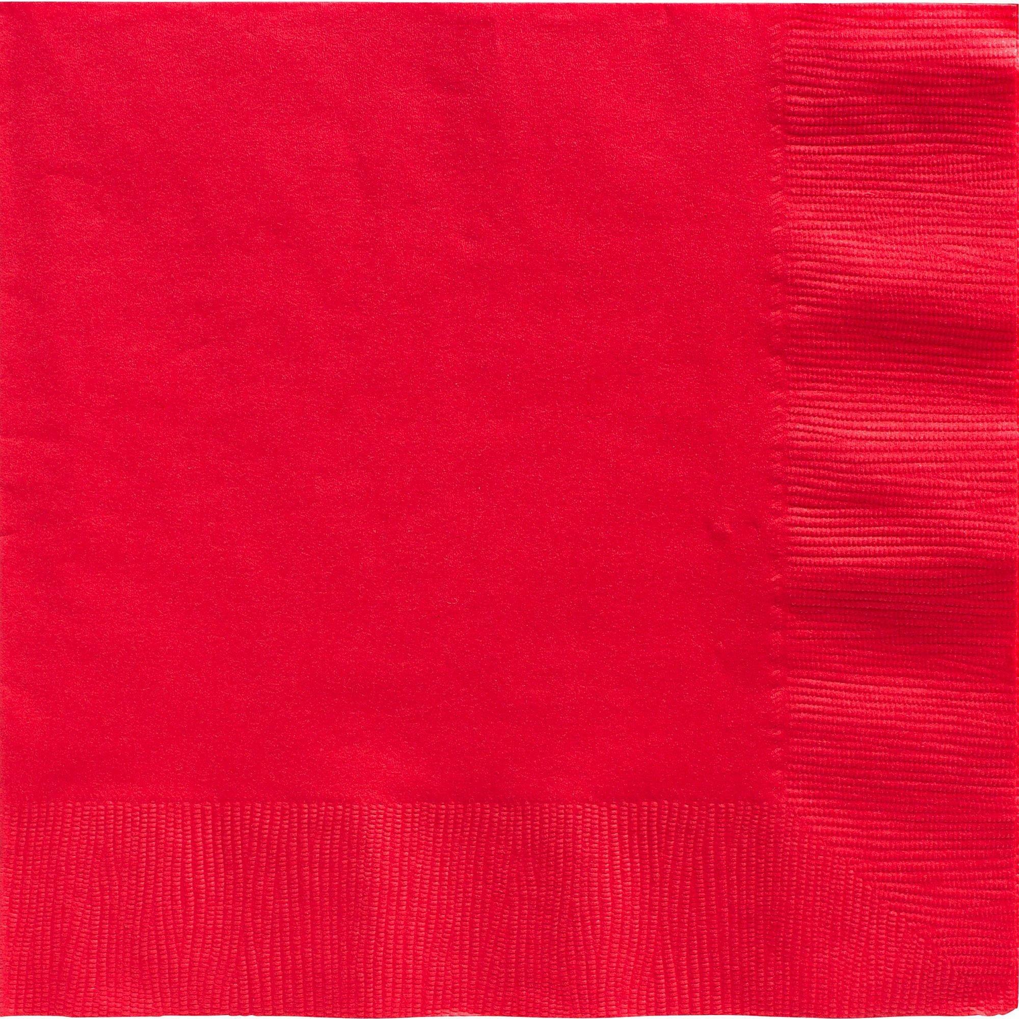Red Paper Dinner Napkins, 7.5in, 40ct Party City