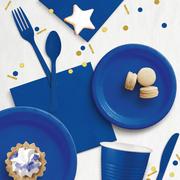 Royal Blue Paper Dinner Napkins, 7.5in, 40ct