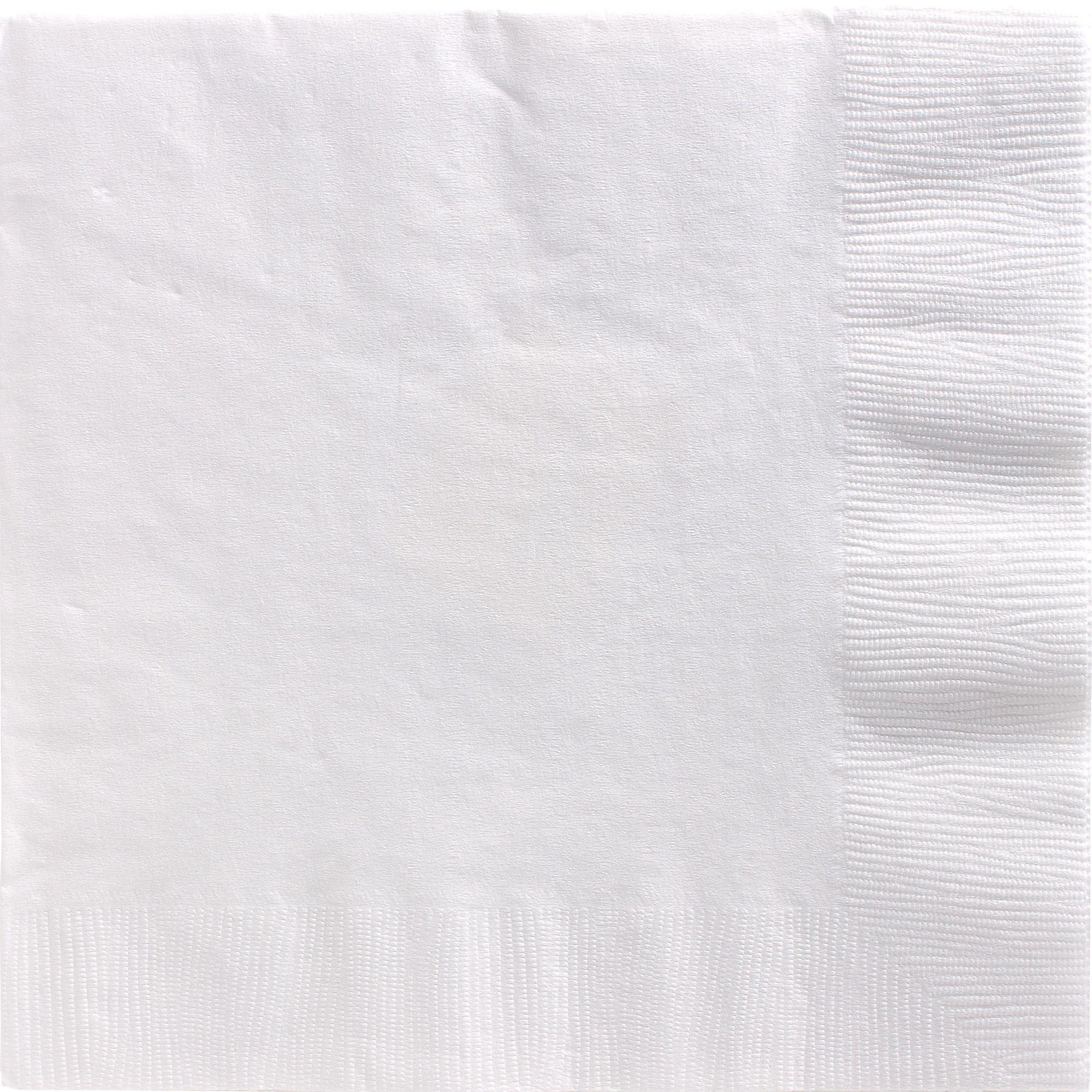 White Paper Dinner Napkins, 7.5in, 40ct Party City