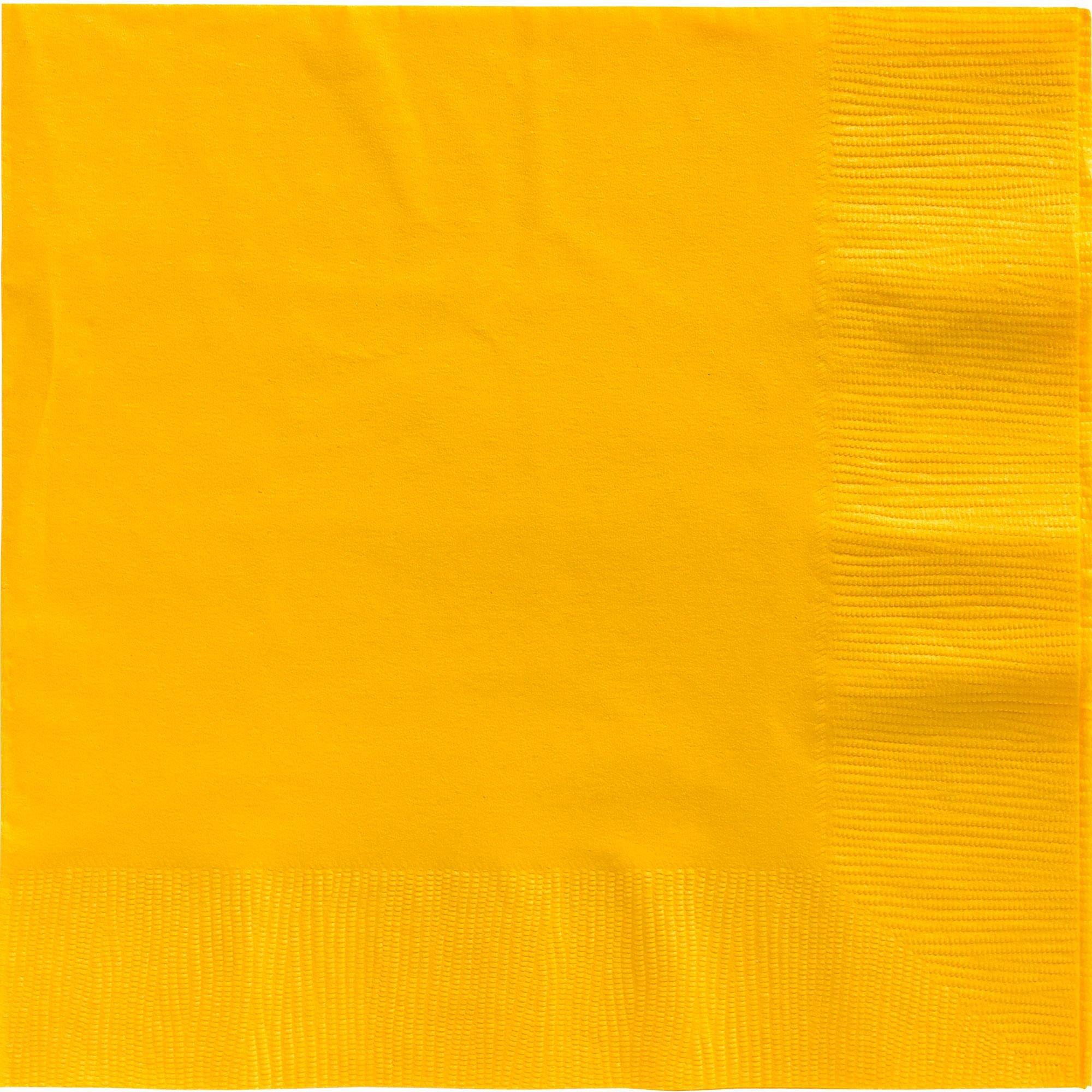 Yellow Paper Dinner Napkins, 7.5in, 40ct