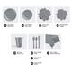 Silver Tableware Kit for 20 Guests, 222pc