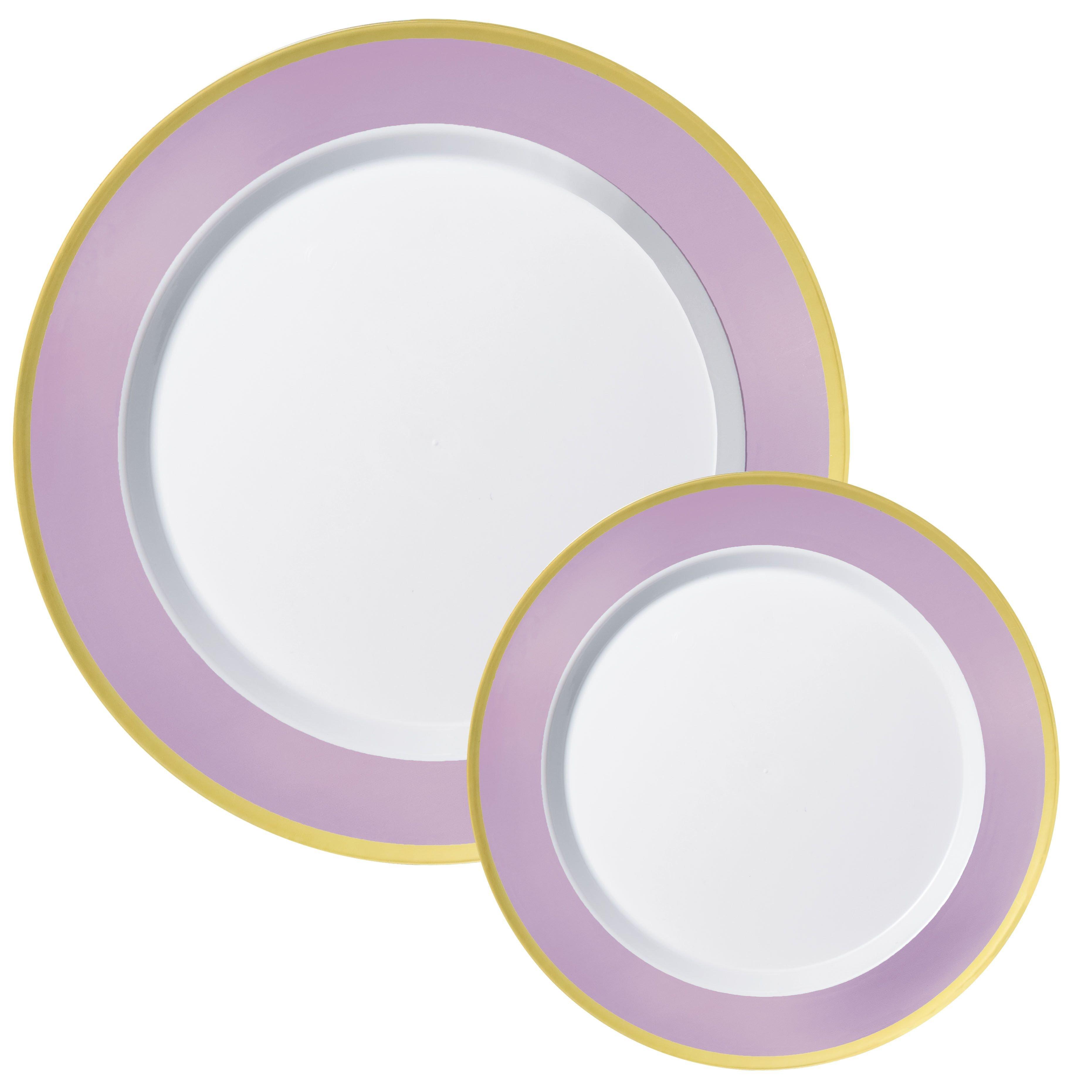 Lavender plastic plates best sale