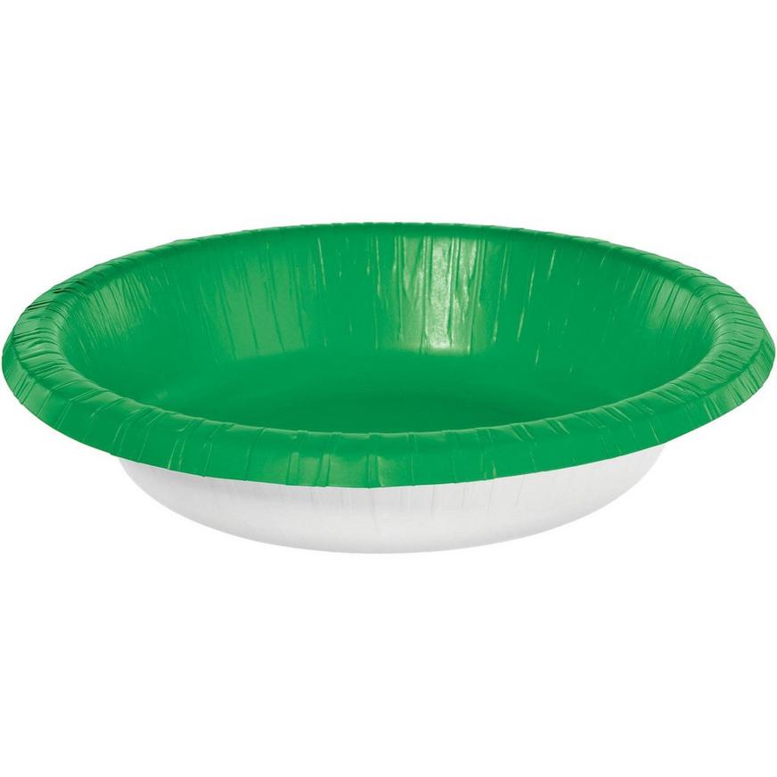 Festive Green Paper Bowls, 20oz, 20ct
