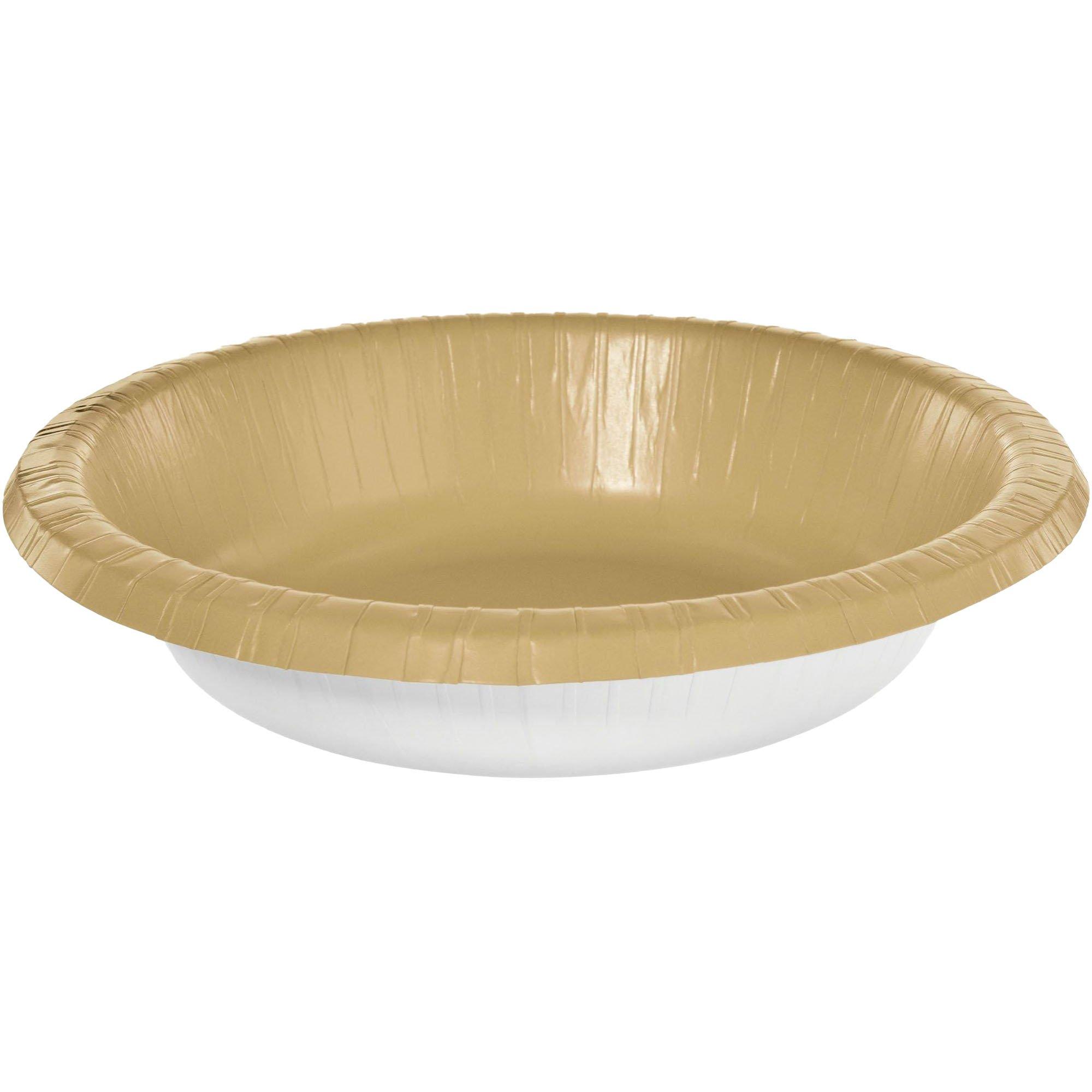 Gold Paper Bowls, 20oz, 20ct Party City