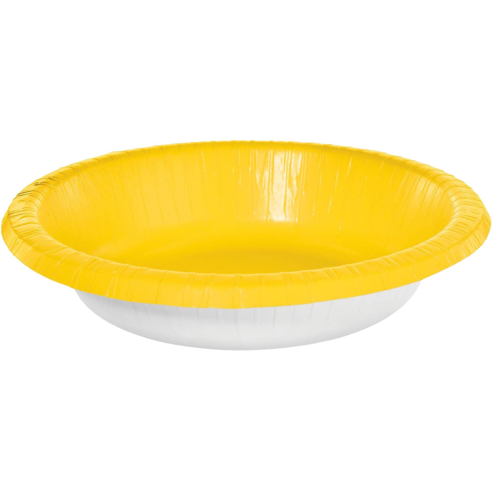  Yellow Sunshine Paper Bowls (Pack of 20) - 20 oz. - Vibrant &  Eco-Friendly Bowls - Ideal for Parties, Events & Special Occasions :  Everything Else