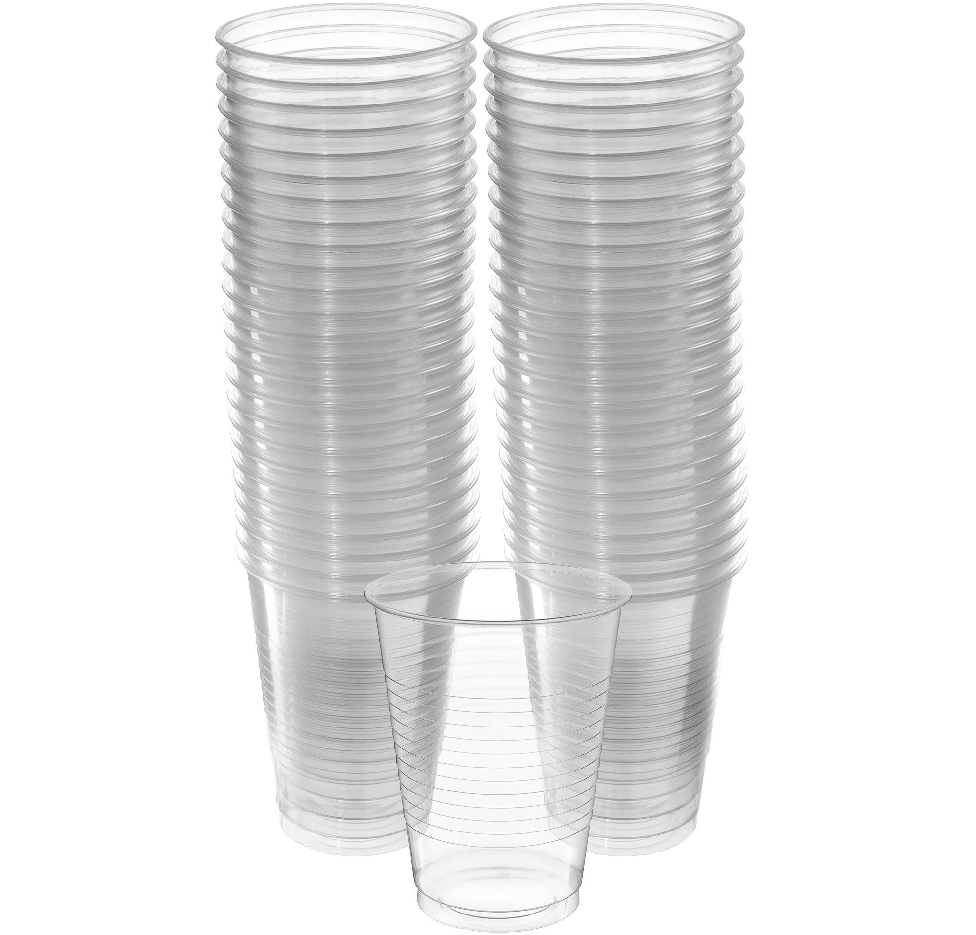 Amscan Clear Plastic Cups, 16oz, 50ct Clear | Party Supplies | Party