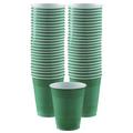 Festive Green Plastic Cups, 16oz, 50ct