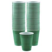 Festive Green Plastic Cups, 18oz, 50ct